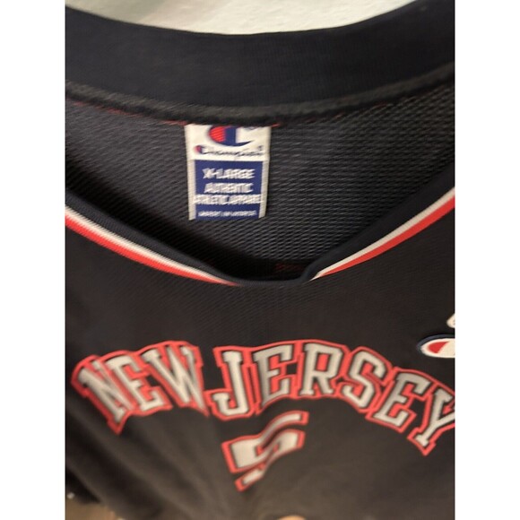 Vintage Champion NBA New Jersey Nets -#5 Jason Kidd Size 48- Navy Blue -EUC - Picture 4 of 8